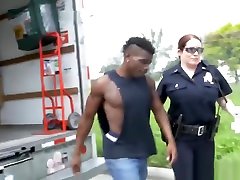Big black cocked stud fucking two slutty giana mishel officers in uniform
