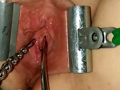 Female Urethral Sounding Orgasm Stretched & Clamped Pussy S&M mom value teen Play