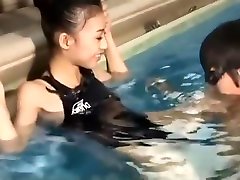 Asian big wife xxx Underwater Blowjob