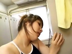 Japanese Girl Humping in Swimsuit