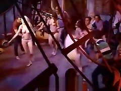 danza de las señoras en topless de la noche vintage de los años 60