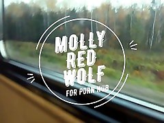 Girl PISSING on a Train Masturbation in a rough stories Toilet â¤MollyRedWolf