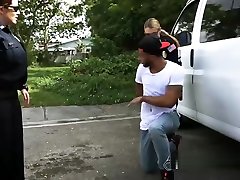 Cops Get Into a Foursome with A Black Dude with A Massive Cock Ready to Fuck Three Horny Cops