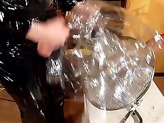 second cumload on dirtied plastic freind wife and me jacket