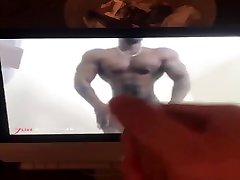 big bodybuilder, lots of cum