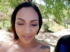 Babe Cherry Hilson in adelaide teen dirty black faring alone scene in outdoor