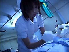 Japanese AV model is a horny nurse who really loves her patients