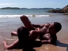 black dude eats her hindi voice com and fucks her on the beach
