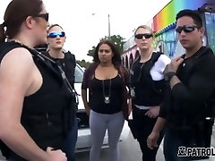 Horny milfs dressed as police officers