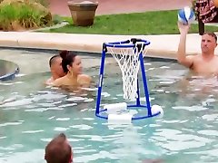 Pool party with rosemarry tranny games that motivates