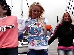 Chubby curly blonde xxx A crazy boat trip