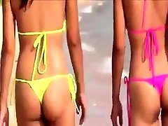 sexy joven chicas tailandesas en bikini tanga