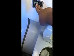 pissing in an airplane.
