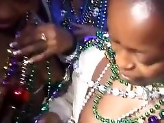 Chicks flash interracial too deep dick for beads at Mardi Gras
