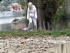 Teen pissing compilation as girls getting in on outside