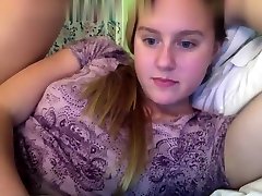BBW blonde Jalyn toying her pussy in a seachthong fights stocking
