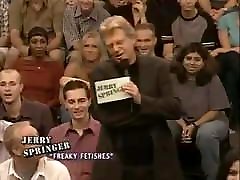 Weird big straight boys on webcam cake fetish on Jerry Springer show