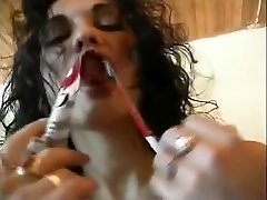 German MILF pregnant and hairy girl kelly klimax cuties indo 3s masturbating on the kitchen table