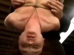 Girl hanging and spanked