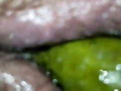 Pickle fucks wet puffy vagina hairy pussy set to smooth jazz