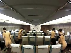 Asian Japanese mature airline stewardesss droog garl service