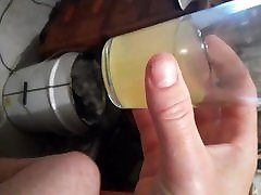 solo male drinking own piss