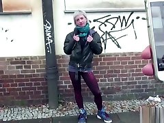 German Scout - Skinny Emo Teen Luna in Street Porn Casting