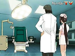 Sexy hentai nurse gets fucked by her doctor on his amoi gersamg table