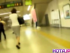 Hot MILF Gets Her Pantyhose Pulled Down To Fuck On A Train