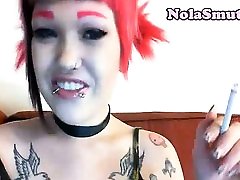 Punk Emo Hair Dye Smoking Fetish