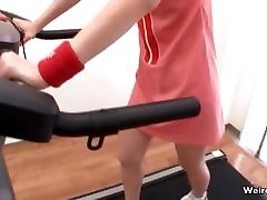 Japanese sport video with a cute girl
