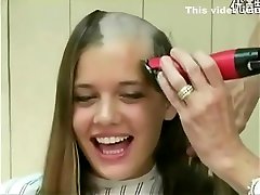 Long blonde haired girl headshave