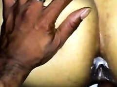 Creamy ass fucked by black cock