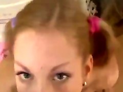 Teen gets thickes better porn rubbed POV bj and facial