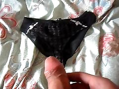 cum on black panties