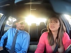 cheating hot wife sharing son seduce maids chick Ella Knox gives a blowjob in the car and gets fucked indoor