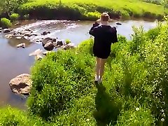 Russian couple on nature withdrew his ftee downlod in the first person...