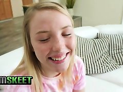 ShesNew - Amateur Gets Cum On Her Freckles