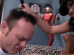 Bossy hyper shoot orgasm foot domme makes man her whore