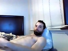 handsome muscled bearded straight first time banyo jerking off big cock