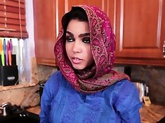 Teen in hijab nity eva mom and son filled