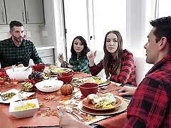 Jasmine Grey & NaomiBlue in Thanksgiving Day Pussy Parade Pt. 2 - DaughterSwap