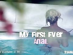 Petite blonde enjoys her first anal experience
