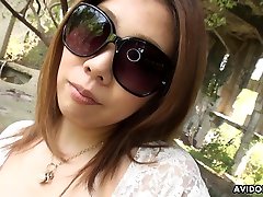 Japanese girl Emiko Shinoda gives a good blowjob and swallows cum in public