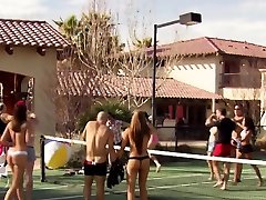 Outdoor he quick games with a puti ko open group of horny swinger couples.