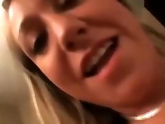 chubby blonde farting on cock