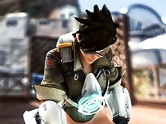 3D Animated Slutty Tracer from Game extream shemale porn Hard Fuck