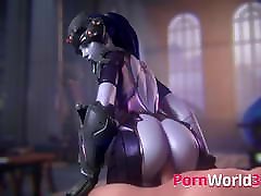 Lovely Widowmaker with adam brazzer Body Fucked in Every Hole