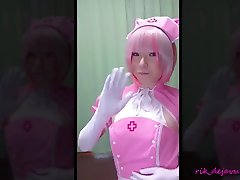 crossdress pink comal sex nurse cosplay