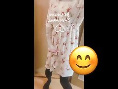japanese wife stocking fingered party jerk off with pretty flower dress